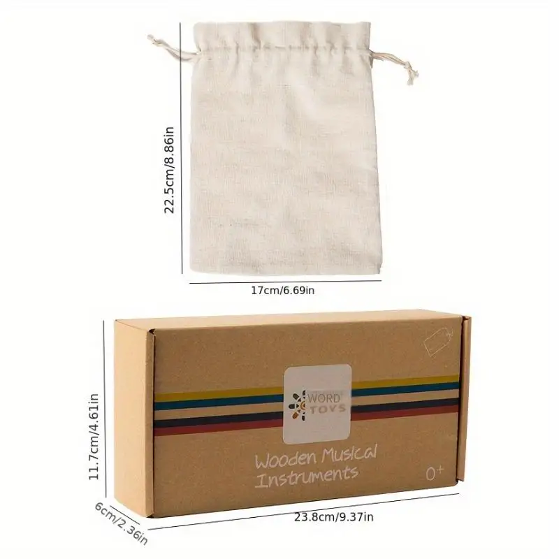 7PCS Houten Rammelaar Speelgoed Baby Rustgevende Muziek Speelgoed Baby Greep Auditieve Visuele Training Pasgeboren Zintuiglijke Training Speelgoed Pasgeboren Geschenken