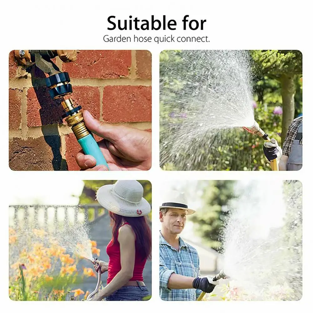 Quick Release Hose Connector Garden Hose Quick Connector Fittings 3/4 Inch Leakproof Water Hose Adapter Universal for Instant