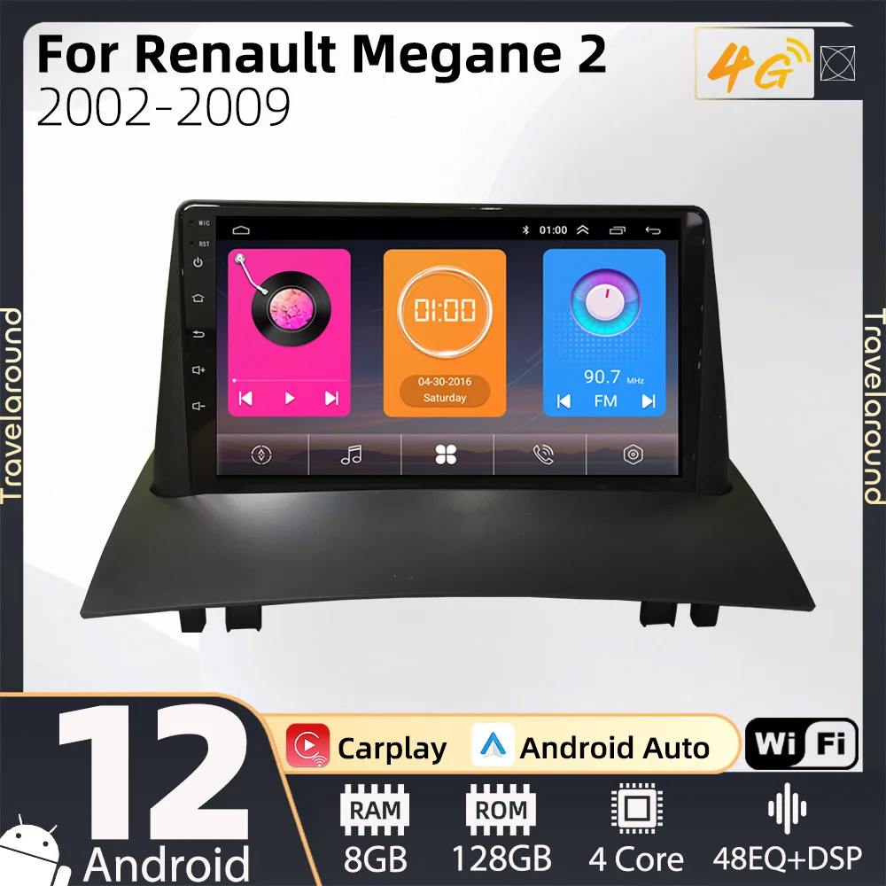 

Car Multimedia Player for Renault Megane 2 2002 - 2009 Radio Screen 2 Din Android Stereo Gps Navigation Autoradio Head Unit Auto