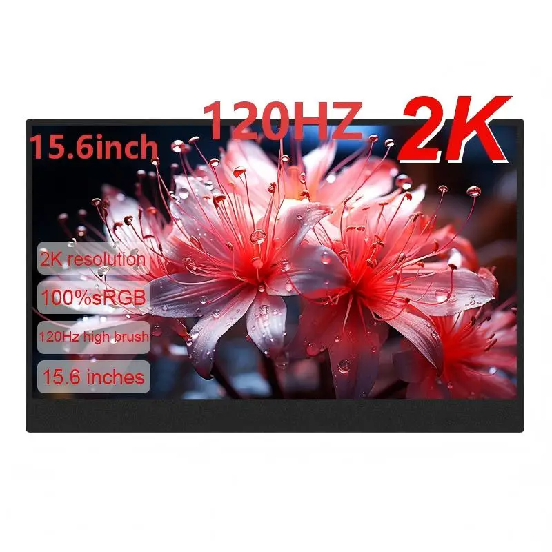 

LANLIPU 15.6" 120HZ 2K 100%sRGB Portable Monitor Expand Display Computer Monitor For PC/Cell phone Xbox Switch PS4/5/Laptop