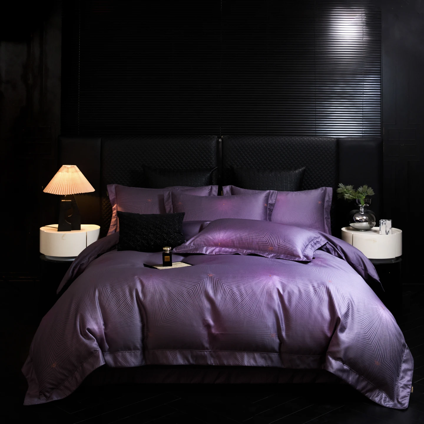 Long Staple Cotton Sateen Duvet Cover Set, Reversible Cooling Breathable Aesthetic Bedding, Bedspread & Pillowcases