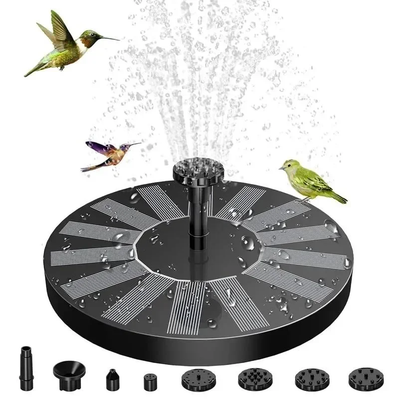 

Solar Fountain, 1w 2024 Upgraded Bird Bath Solar Fountain (Mini Size) with 6 Nozzles Solar Fountain, Suitable for Outdoo