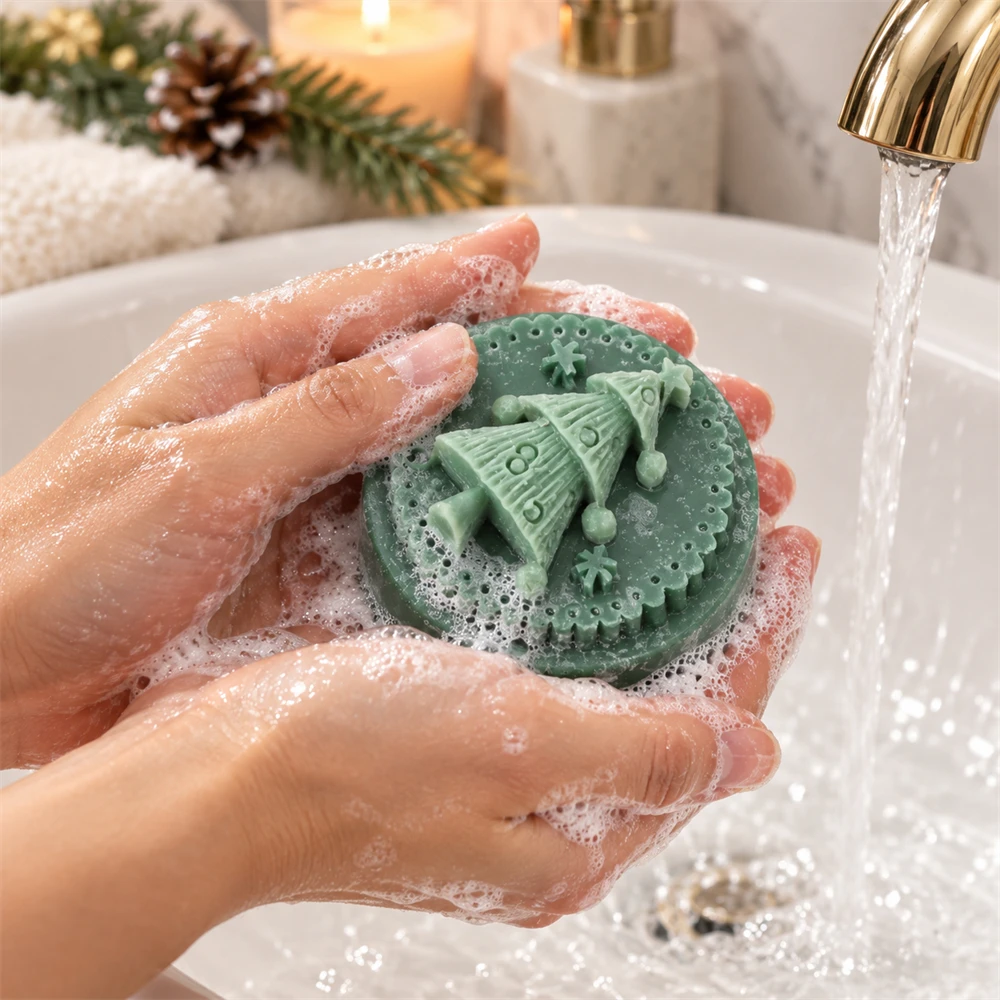 Relief Christmas Tree Round So - Soap Making Gifts ulasan dan harga