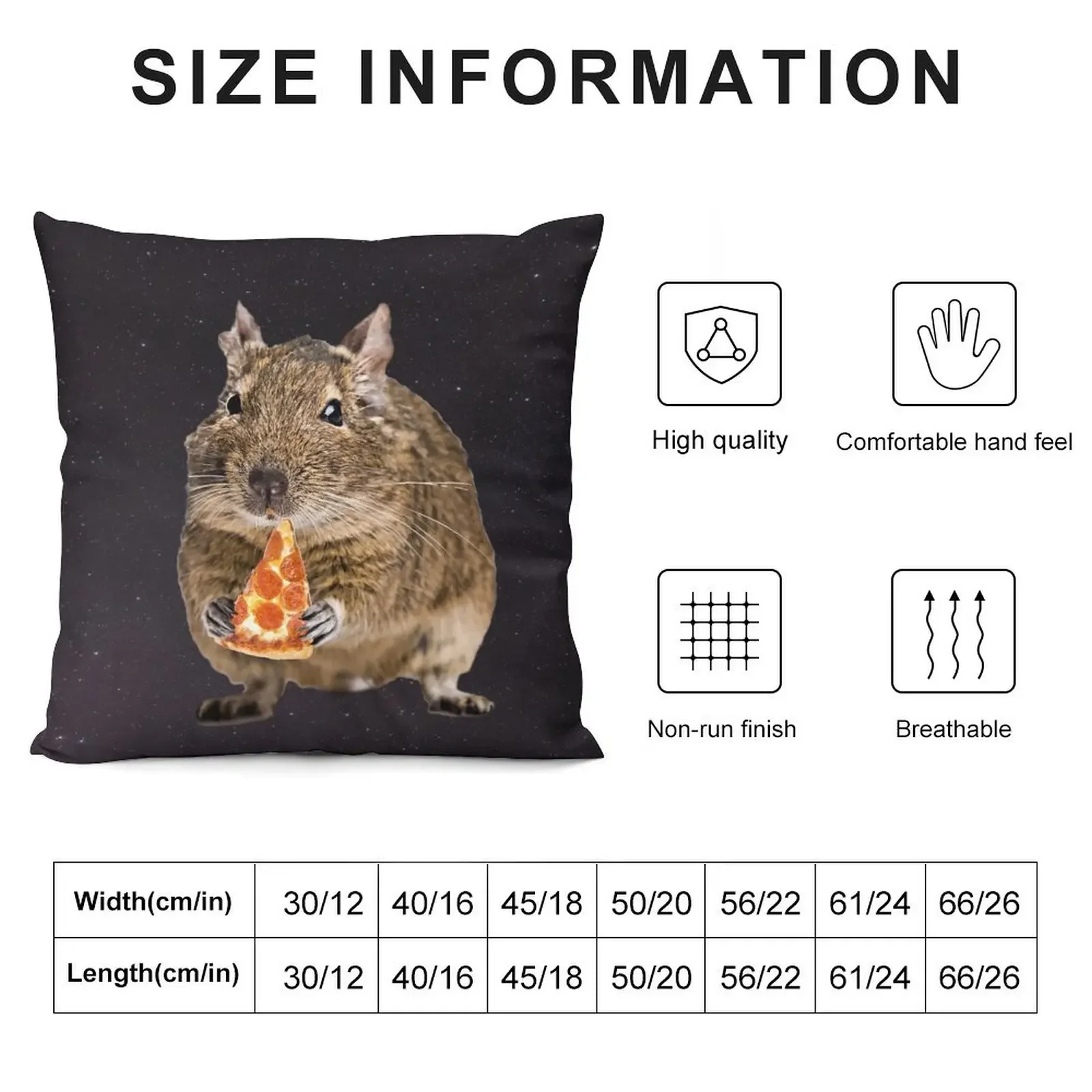 Degu loves eating pizza Throw Pillow Pillow Covers Decorative Cushions For Decorative Sofa Custom Cushion Photo pillow