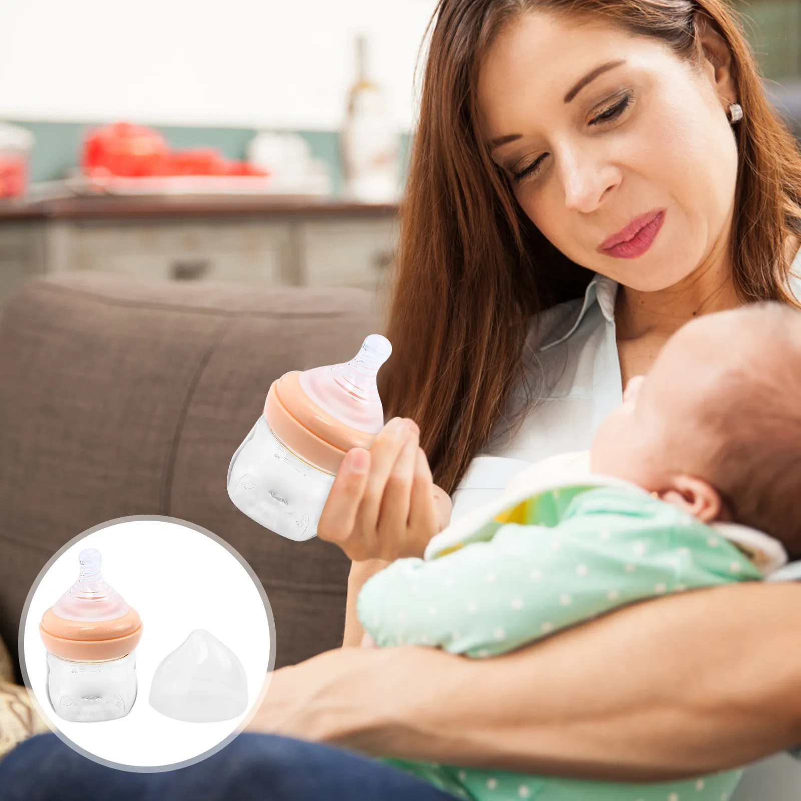 

1Pcs Transparent Wide Caliber Baby Milk Bottle 90Ml Easy Clean Detachable Design Safe Lightweight Feeding Bottle for Baby Shower