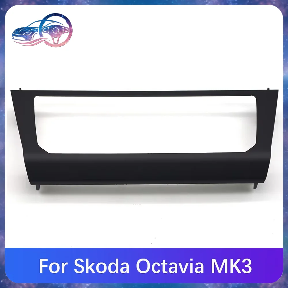 For Skoda Octavia MK3 LED touch screen air conditioning panel frame  sleek matte black cool bright black