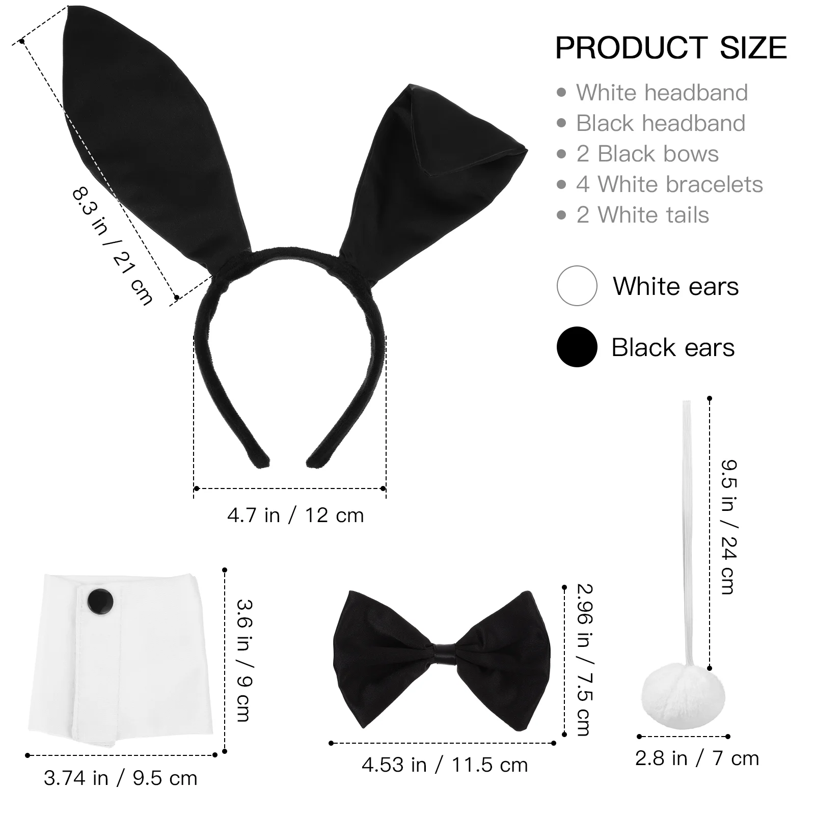 Party Cosplay Accessories Rabbit Costume Accessory Bunny Ear Headband Hair Kit Costumes