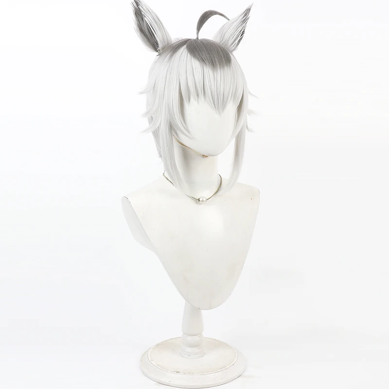 Jogo bonito derby oguri boné peruca cosplay oguri kyappu peruca cosplay cinza claro cabelo curto para festa de halloween adulto mulheres homens