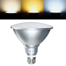 Bombilla LED superbrillante E26/E27, 9W/12W/18W, PAR20, PAR30, PAR38, resistente al agua IP65, regulable, AC85-265V de iluminación interior