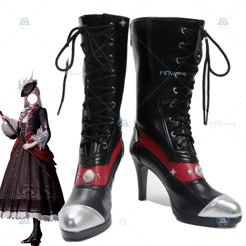 

Game Love and Deepspace Player Cosplay Shoes High heeled Shoes Crimson Rapture Kittens MC Boots Halloween Party For Adult Women