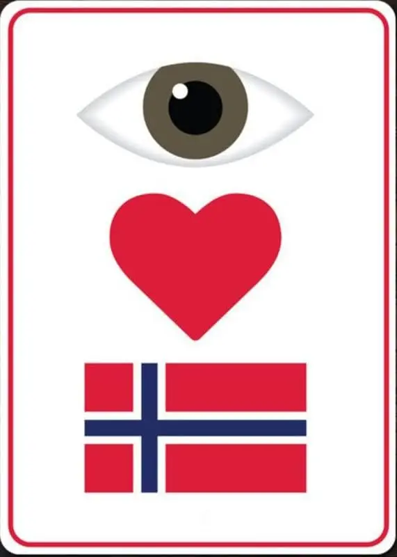 I Love Norway Sign, Decor living in Lovers Decor, Quality Metal Count