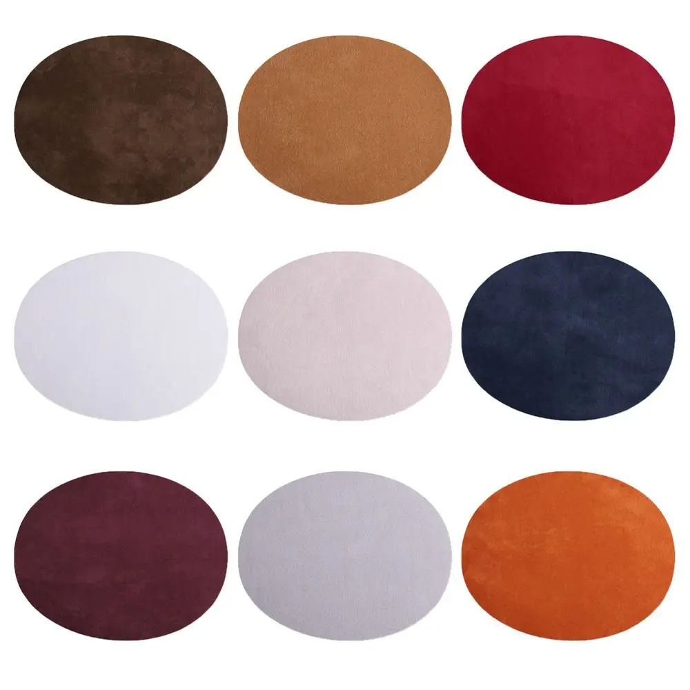 DIY Suede Suede Fabric Patch Oval Iron-on Elbow Patches Appliques Cloth T Shirt