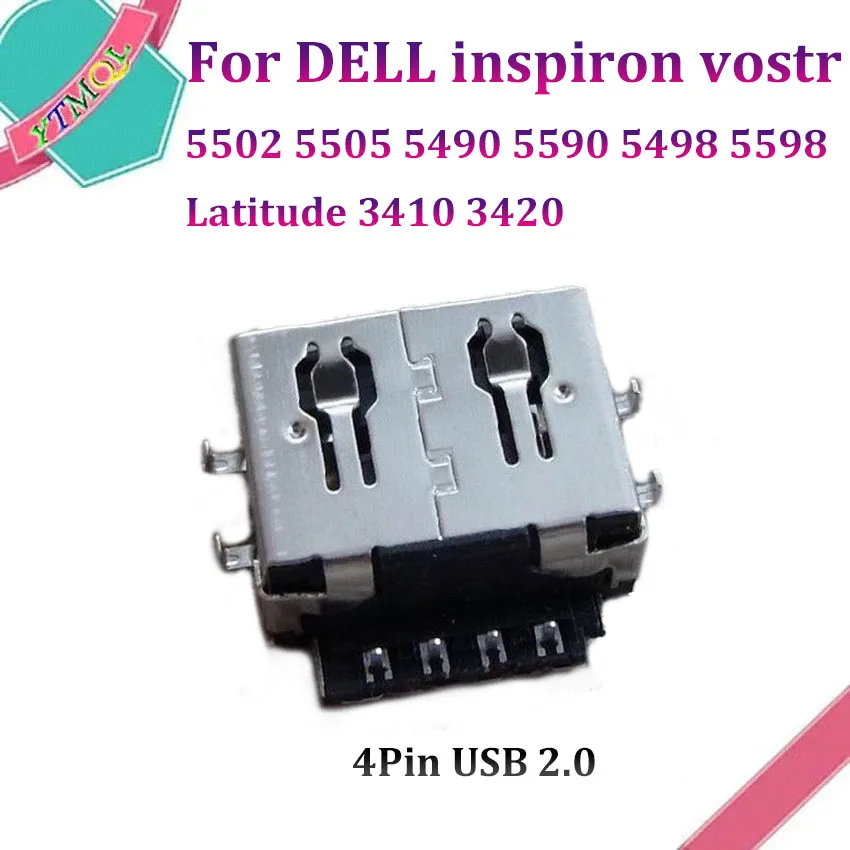 1Pcs Laptop USB Jack for DELL Inspiron Vostro 5502 5505 5490 5590 5498 5598 / Latitude 3410 3420 USB Jack 2.0 3.0 USB JACK