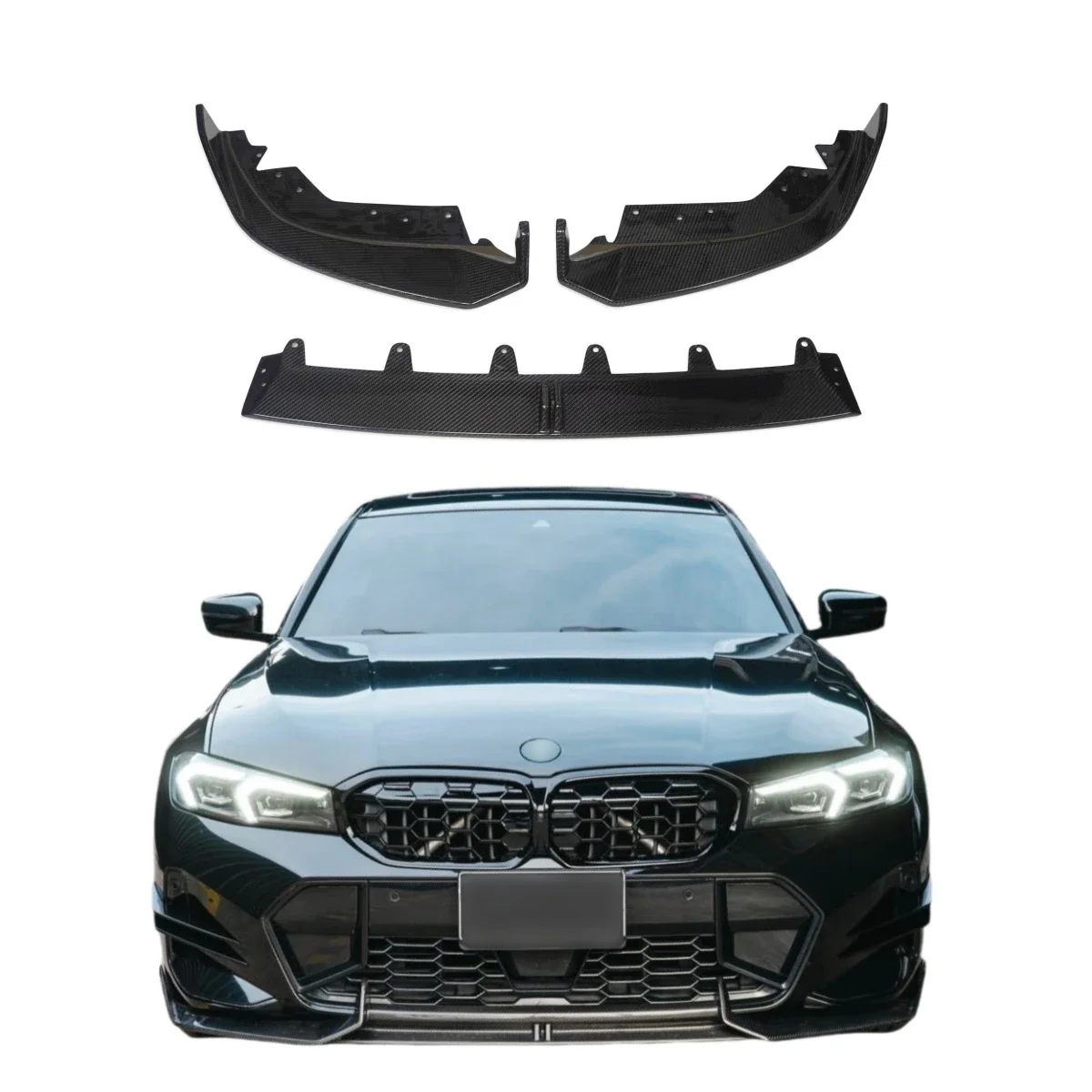 

Dry Carbon Fiber Front Bumper Lip ADR Style For 3 Series G20 LCI Carbon Bodykit