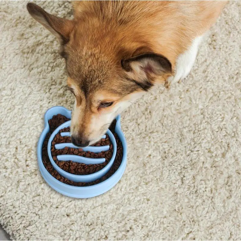 Slow Feeder Bowls Anti-Slip Puzzle Interactive Bloat Stop Bowl For Dogs Anti-Choking Dog Food Bowls Anti-Slip Interactive Dog