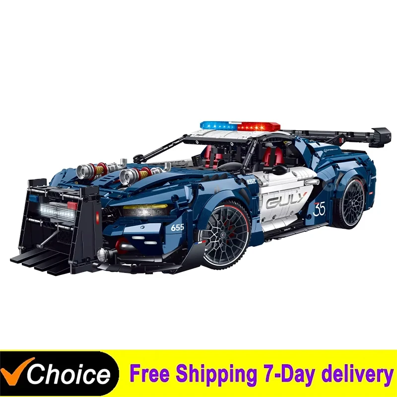 10655 1:8 MOC Technical Car Remote Control Modified Sports Car Building Blocks Super Racing Car Bricks Toys For Kids diy Gifts