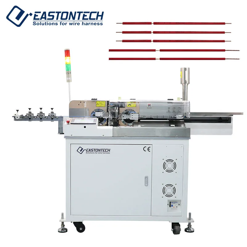 EASTONTECH EW-22F Factory Made Fully Automatic Cable Wire Cutting Stripping Twisting Crimping Soldering Wire Tinning Machine