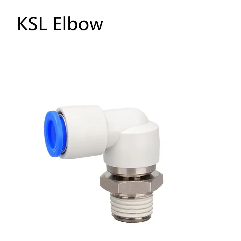 Air Pneumatic Swivel Fitting High Speed Rotary Joint Quick Plug KSH08-02S Male Straight/Elbow Pushlock Tube Connector KSL06-01S