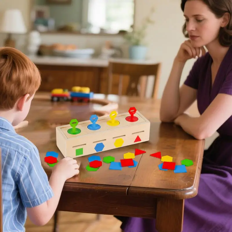 

Sorting Toys Wood Intelligence Boost Toy Color Shape Sorting Lock Box Developmental Sensory Game For Classroom Daycare Centers