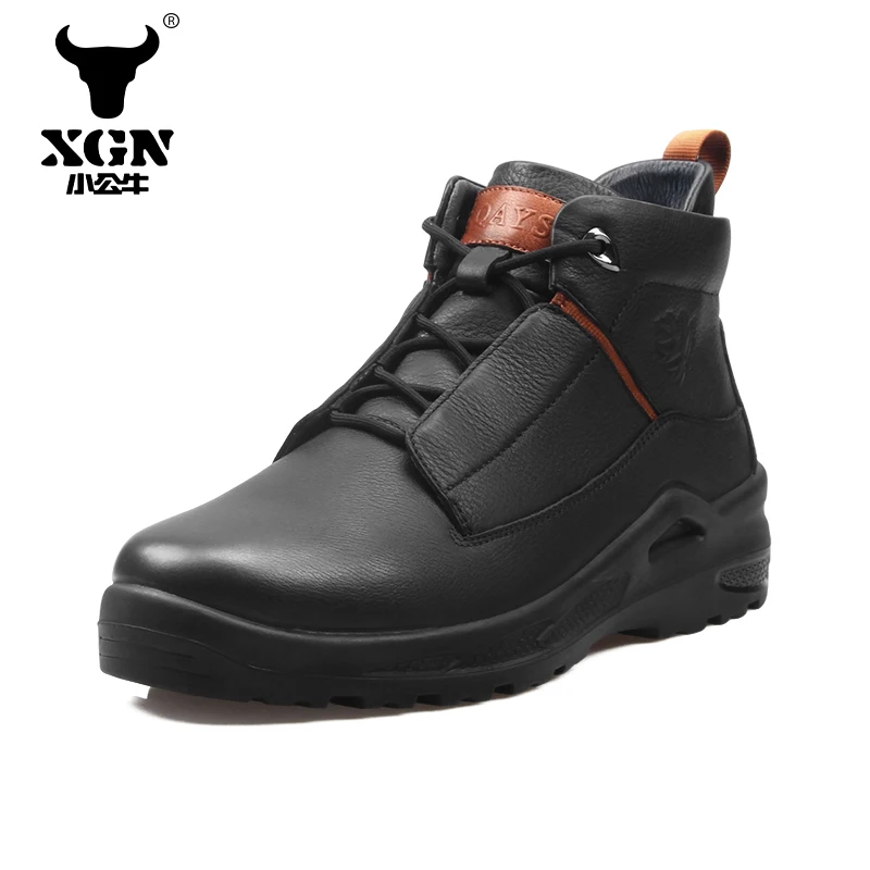 XGN Cowhide Hiking shoes Men waterproof hunting Boots trekking non-slip walking Sneakers Tactical Desert Combat travel Boots