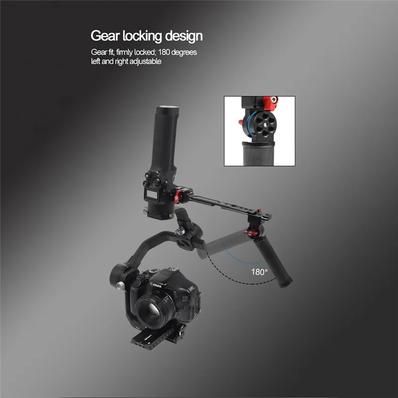 B68A สําหรับ DJI Ronin RS2/3 Stabilizer ยกหม้ออัพเกรดคาร์บอนไฟเบอร์ปรับมุมพับ One-Hand Chute Handle,1PCS Easy T