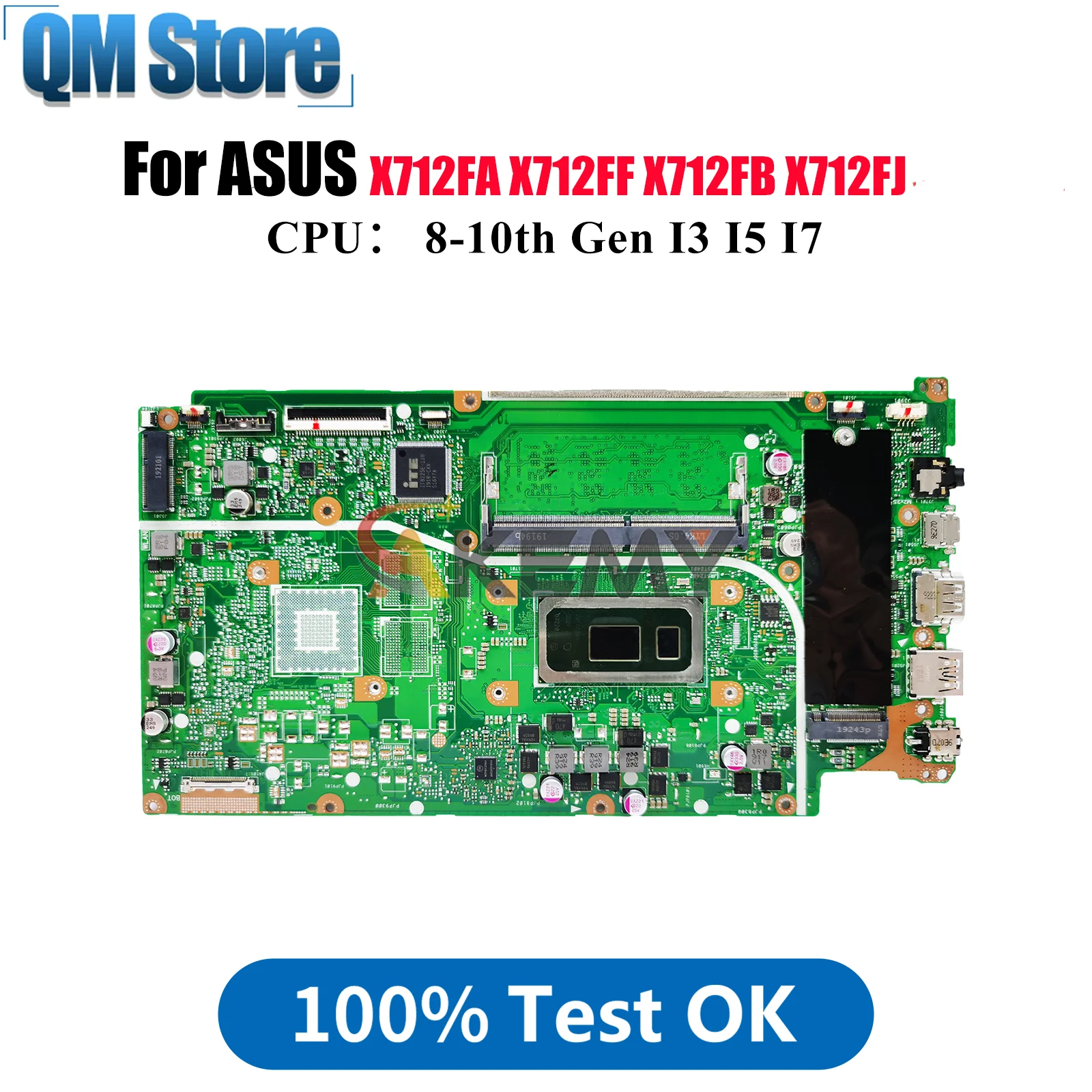 

X712FA Материнская плата для ноутбука ASUS X712FLC X712FJ K712F X712FF S712F X712FL X712FB X712F F712F V712F Материнская плата с процессором I3 I5 I7