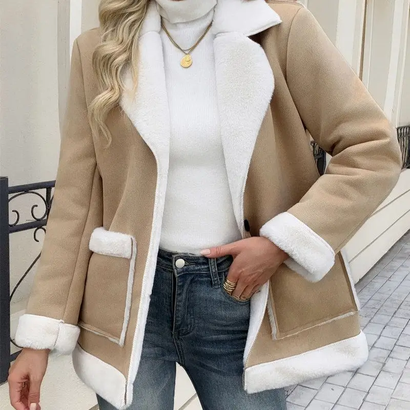 

Теплая повседневная куртка из полиэстера для женщин, свободного кроя, новая коллекция осень-зима, для трансграничной торговли