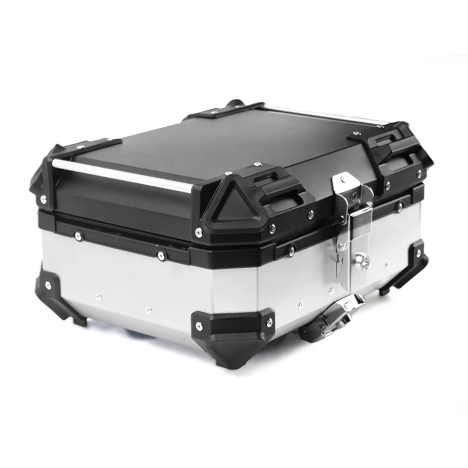Motorcycle Aluminum Tail Box 28L With Safety Lock Electric Bike Rear Luggage Storage Case Scooter Anti-Theft Top Box 28L