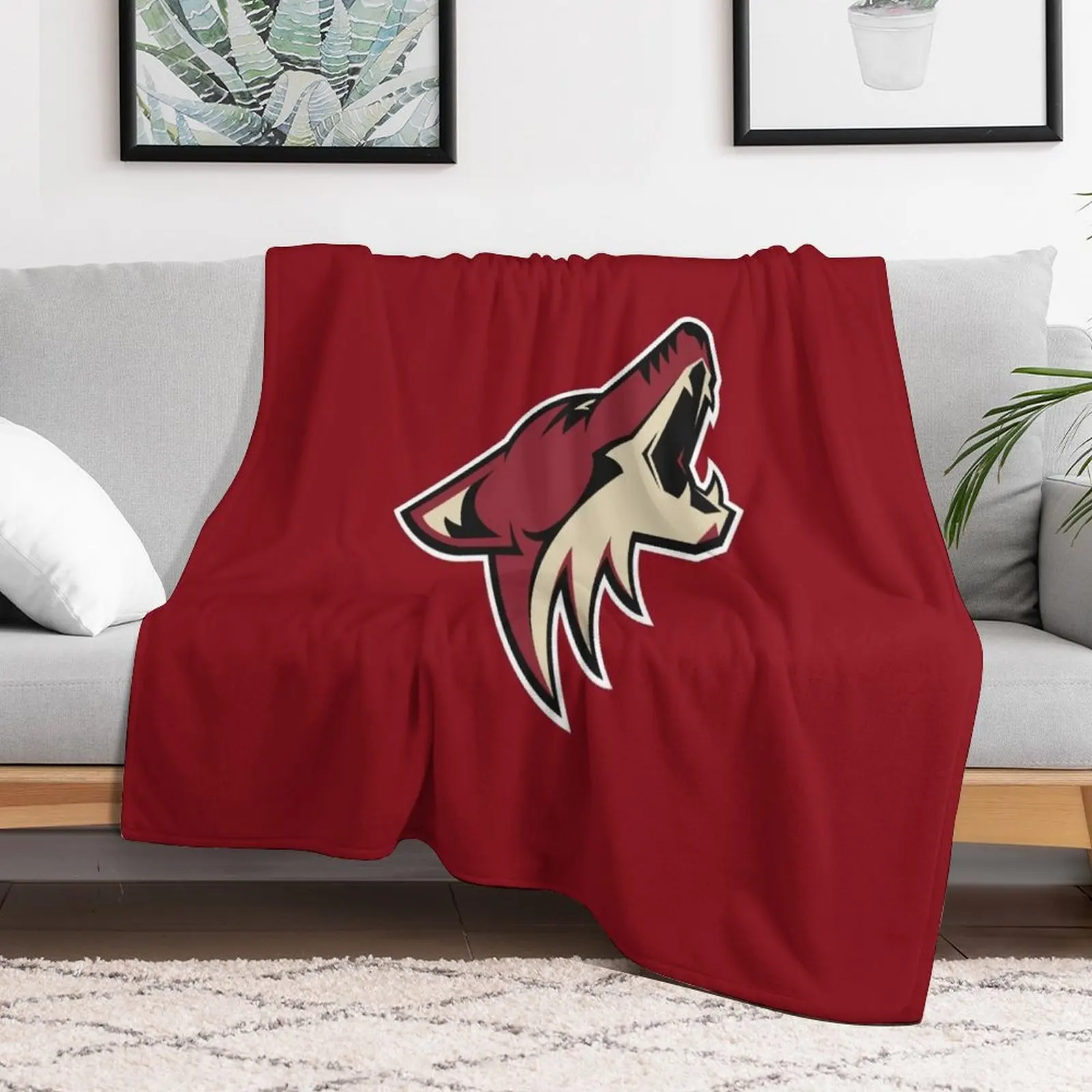

Coyotes logo Throw Blanket anime Hairys Blankets Bed covers Beautifuls Baby Weighted Blankets