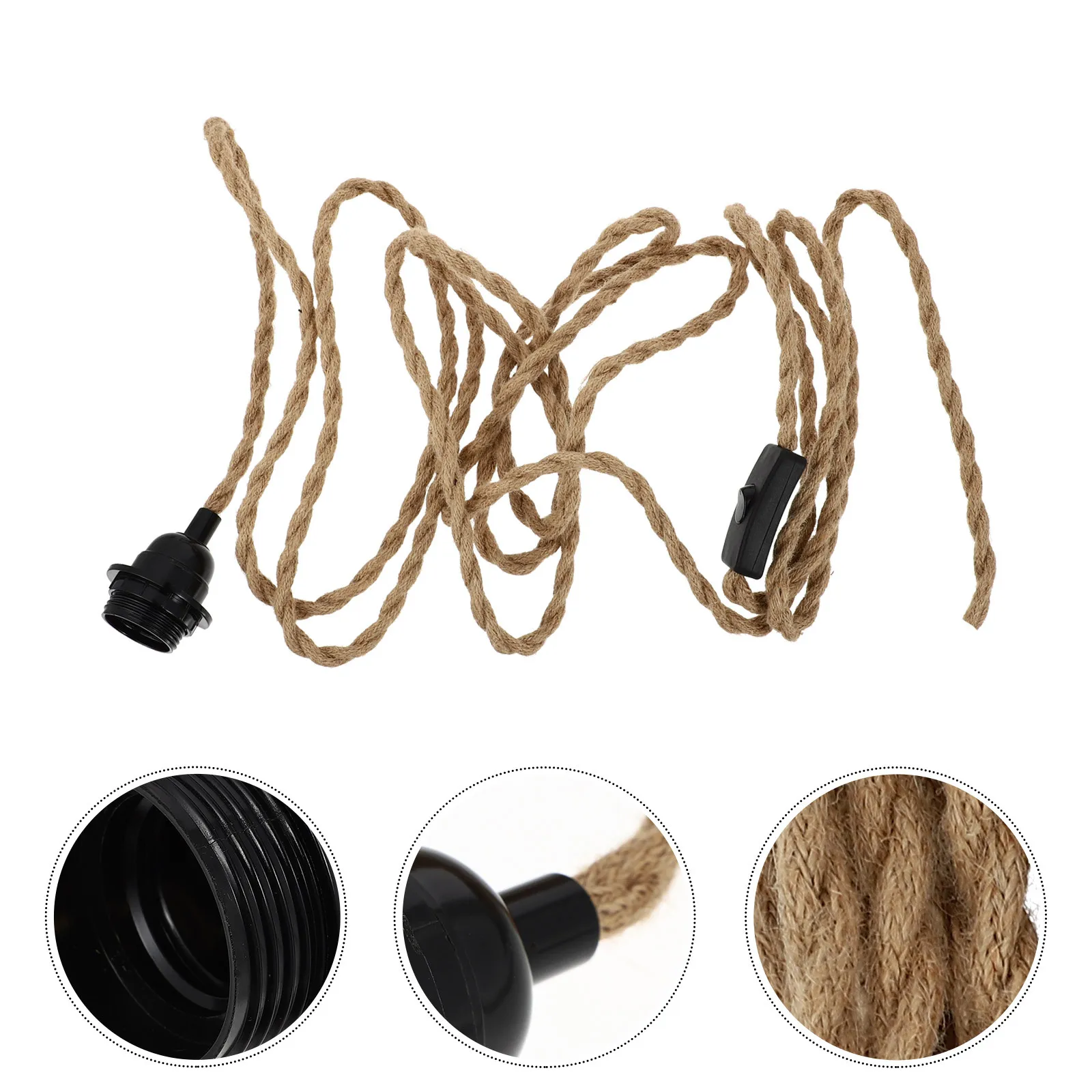 

1Set Plug Wire with Light Head for DIY Rope Light Cable Pendant Lamp Accessory Retro Design Us Plug DIY Pendant Lamp Tool