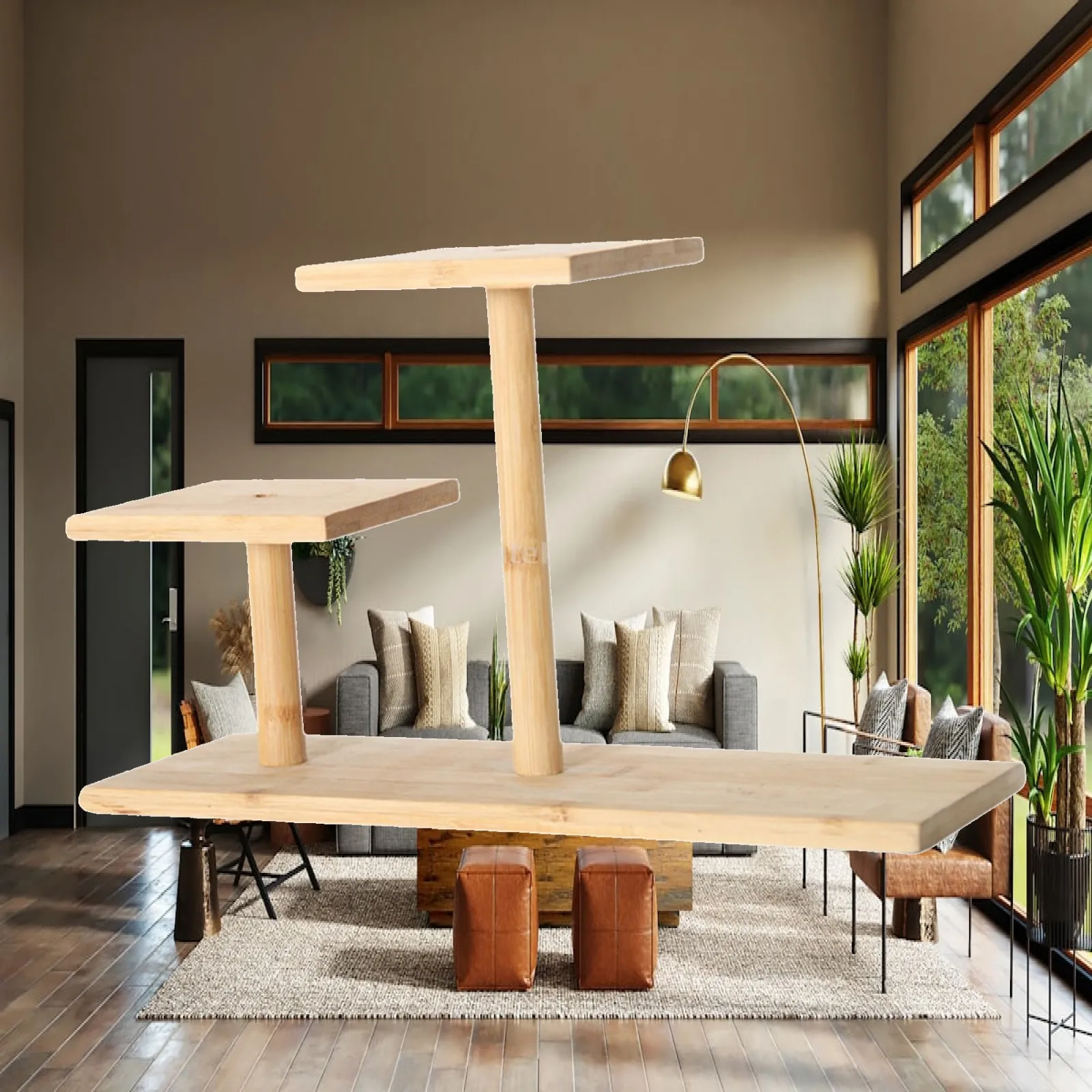 Small Potted Plant Stand Wood Potted Plant Holder Plant Stand Decorative Plant Stool Riser for Home Desktop Indoor Balcony