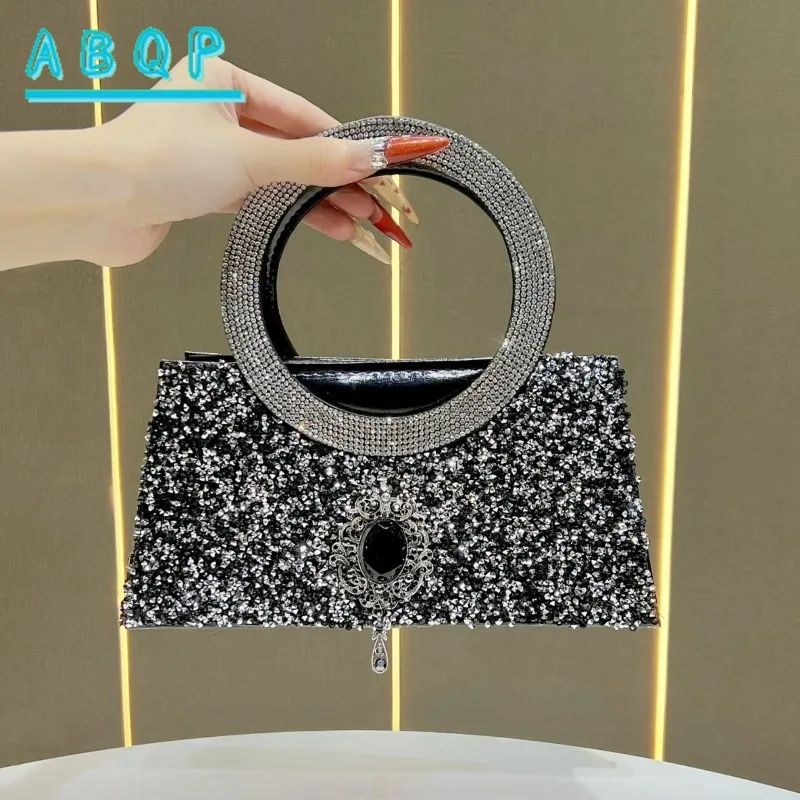 

Dinner Handbag with Diamonds and Sparkling Women's Dinner Party Handbag, Luxury Fashion Trendy Women's Shoulder Crossbody Bag