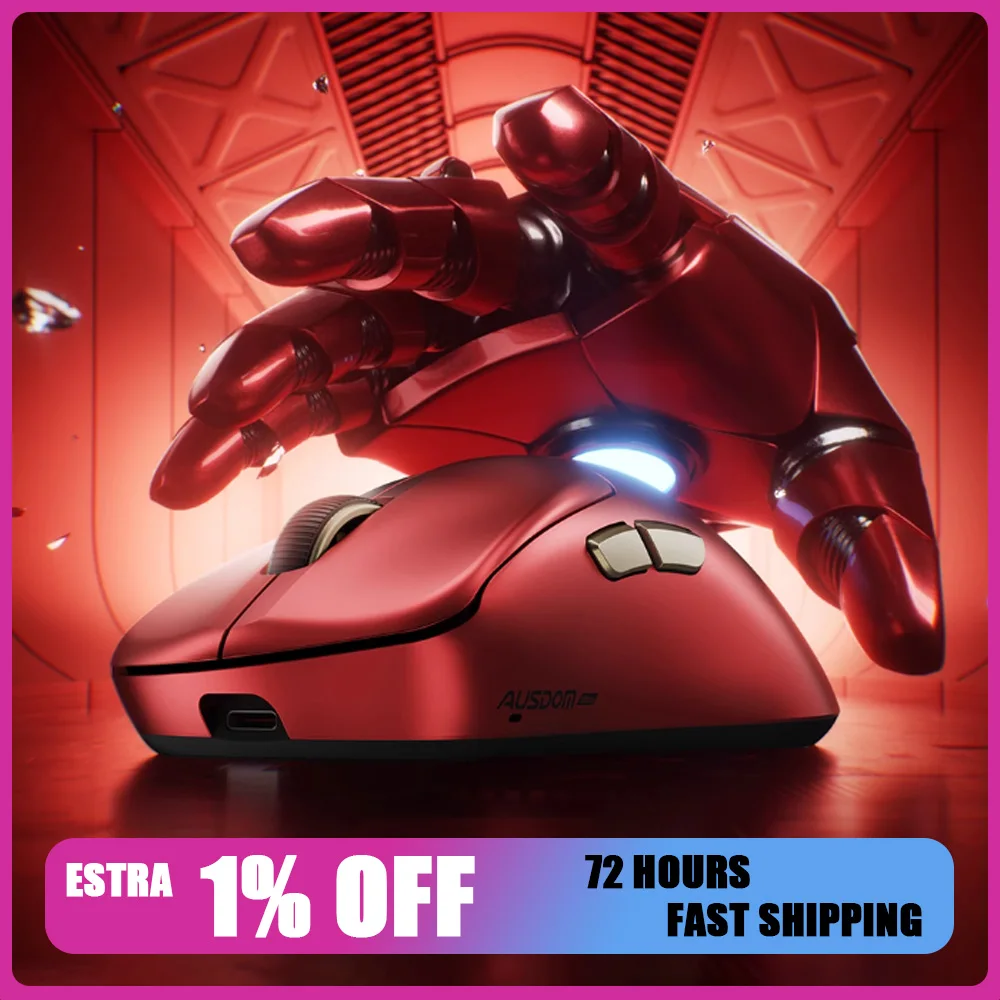 

AUSDOM G04 Ultra Mouse Трехрежимная мышь PAW3395 Paw3950 Беспроводная 8000 Гц Скорость заката Легкие игровые мыши Аксессуары для ПК для геймеров