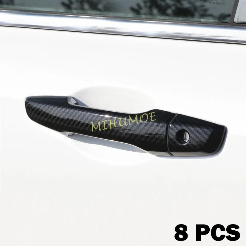 

For 2017-2022 Honda CR-V CRV 2019 2020 2021 Gloss Chrome Carbon Fiber Black Car Door Handle Covers Styling Accessories Stickers