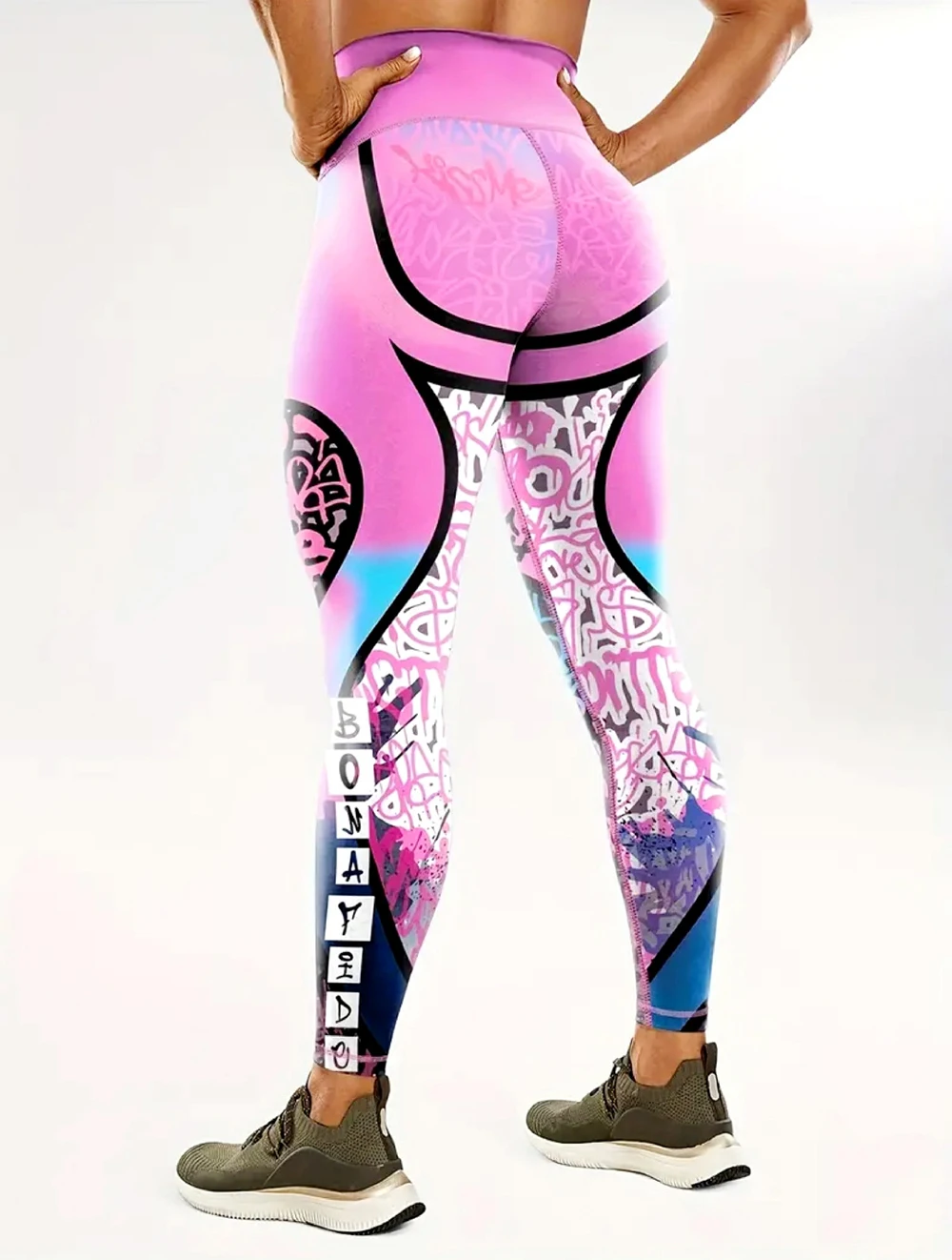 Printed Yoga Pants Tight-Fitting Waist-Lifting Hip-Lifting Leggings High-Elastic Form-Fitting Fitness And Sports Pants Yoga Wear