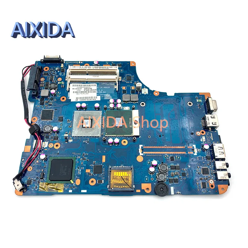 AIXIDA 17 cali K000092180 K000092150 LA-4982P do satelity TOSHIBA L500 L505 płyta główna do laptopa DDR3 GL40 darmowe CPU