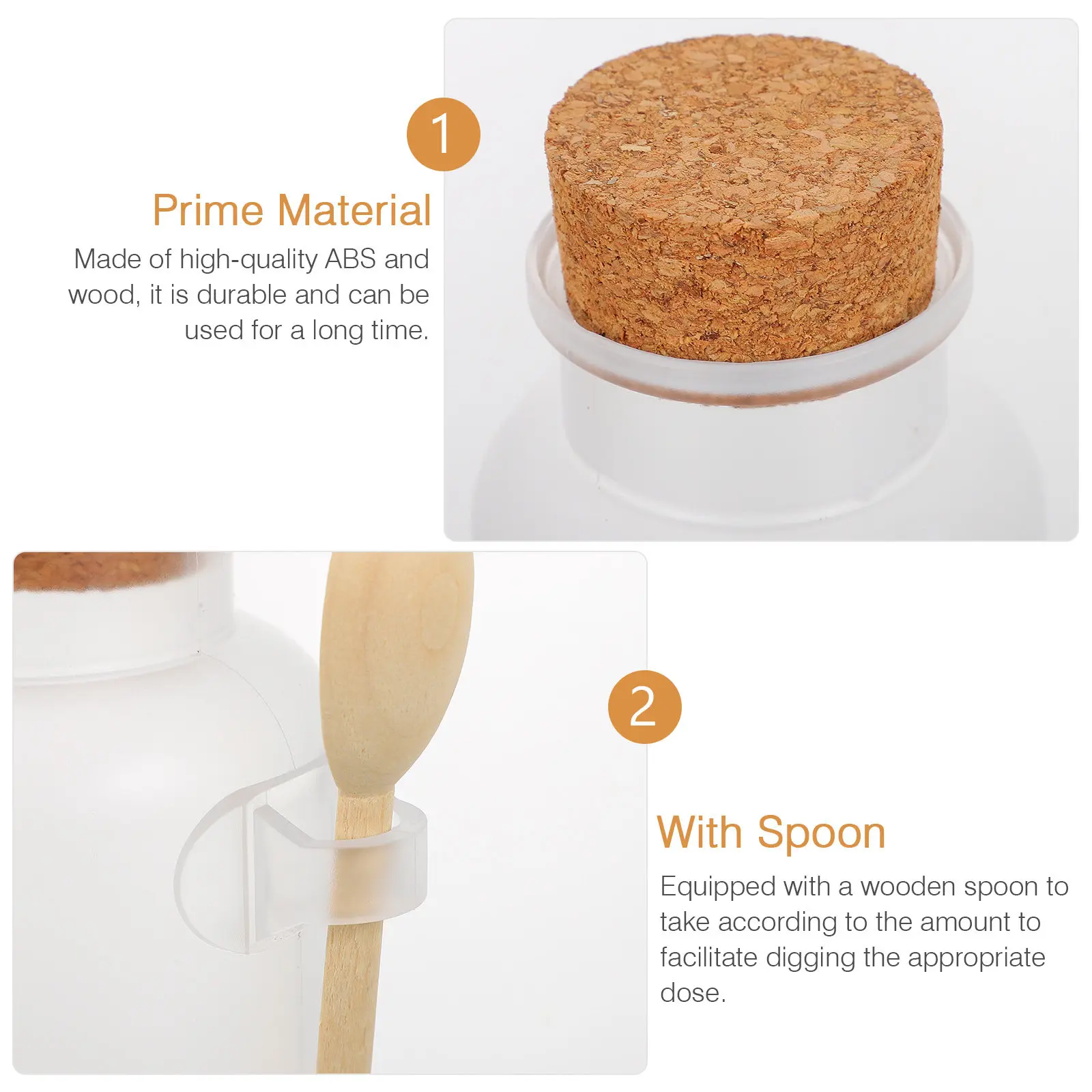 4Pcs Lightweight Small Size Empty Bottles for Bath Salt Powder Mask Refills Sealed Storage Containers Portable Travel