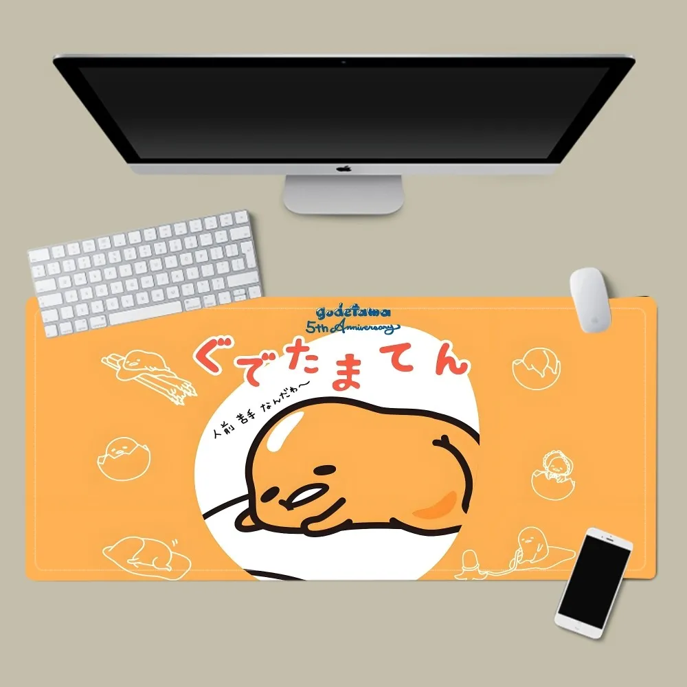 Yellow Cute G-Gudetama Mousepad Mouse Pad Laptop Gaming Accessories Mousepad Large Desk Mat Computer Gamer Keyboard Rug Carpet