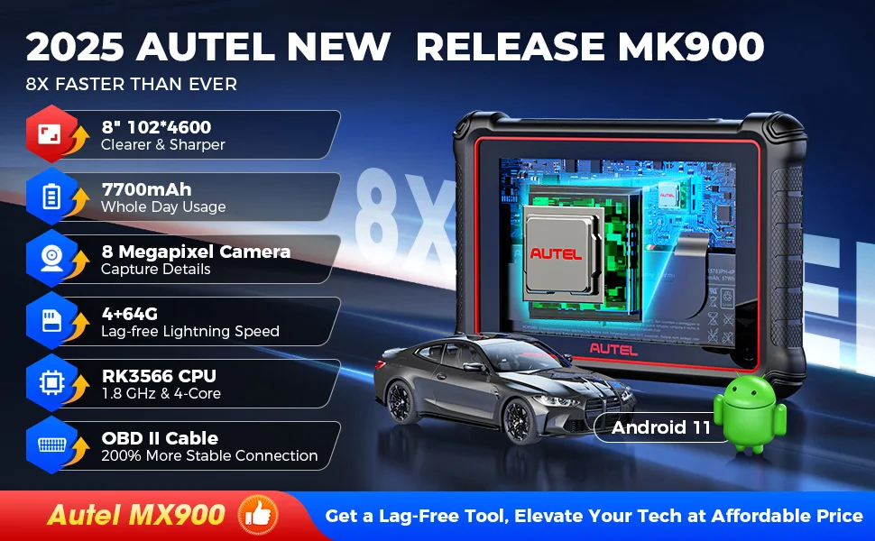 Autel MaxiCheck MK900 Obd2-Scanner, bidirektionales Steuerungsscan-Tool, alle Systemdiagnosetools DOIP & CAN-Upgrade von MK808BT – Detail 5