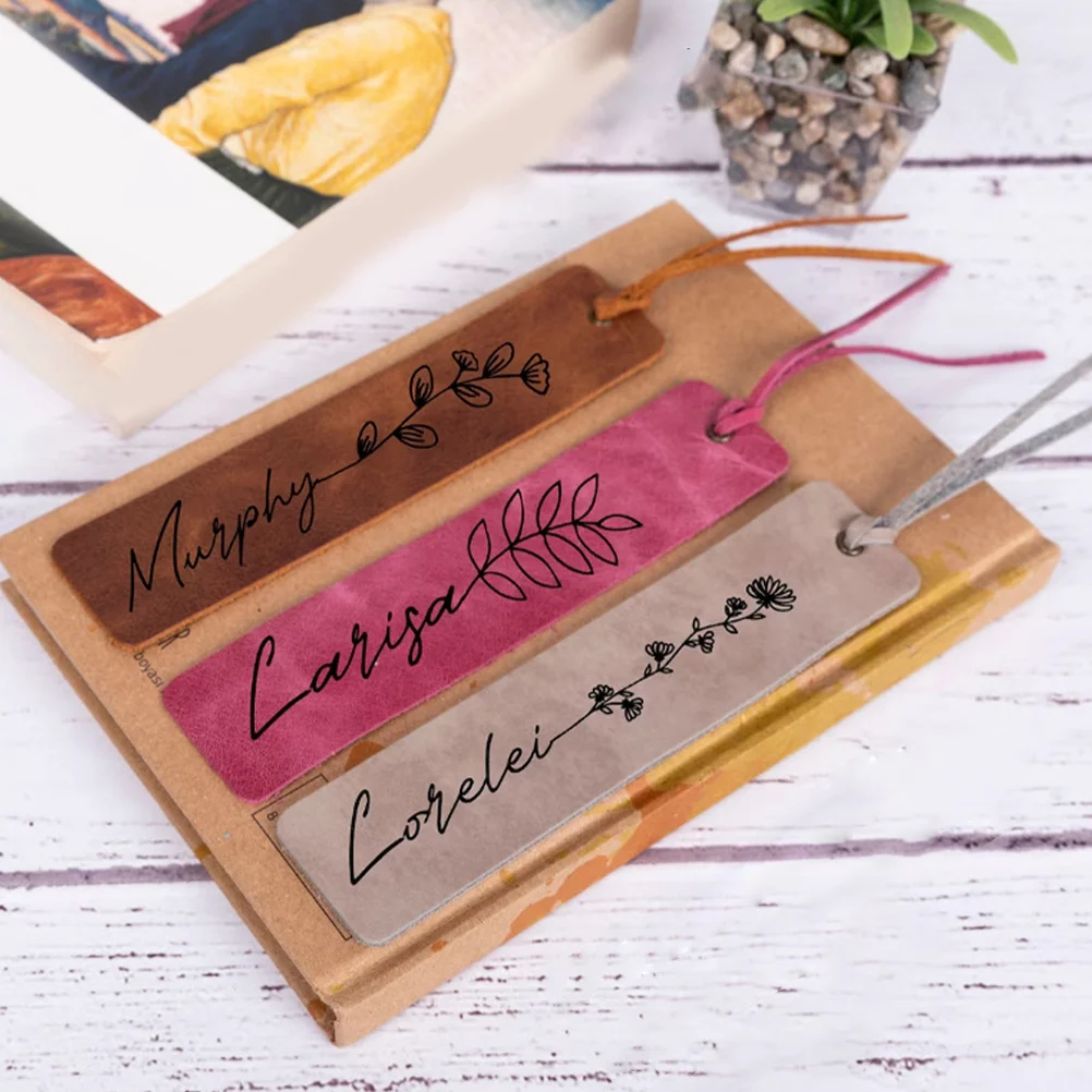 5 قطعة من الإشارات المرجعية الاصطناعية الفارغة علامات الصفحة الناعمة القابلة للنقش لإكسسوارات القراءة علامات كتاب فريدة من نوعها ذاتية الصنع للطلاب