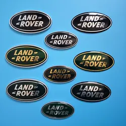 3pcs Aluminium Logo Land Rover Emblem Car Front Sticker Rear Trunk Fender Badge For Land Rover Freelander Discovery Defender