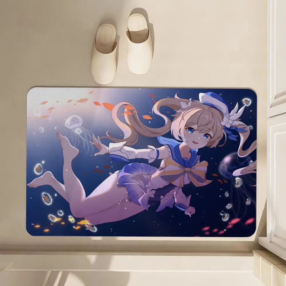 

Genshin Impact Floor Mat Soft Diatom Bathroom Absorbent Floor Mat, Toilet Of The Bathroom, Household Floor Mat, Door Mat Carpet