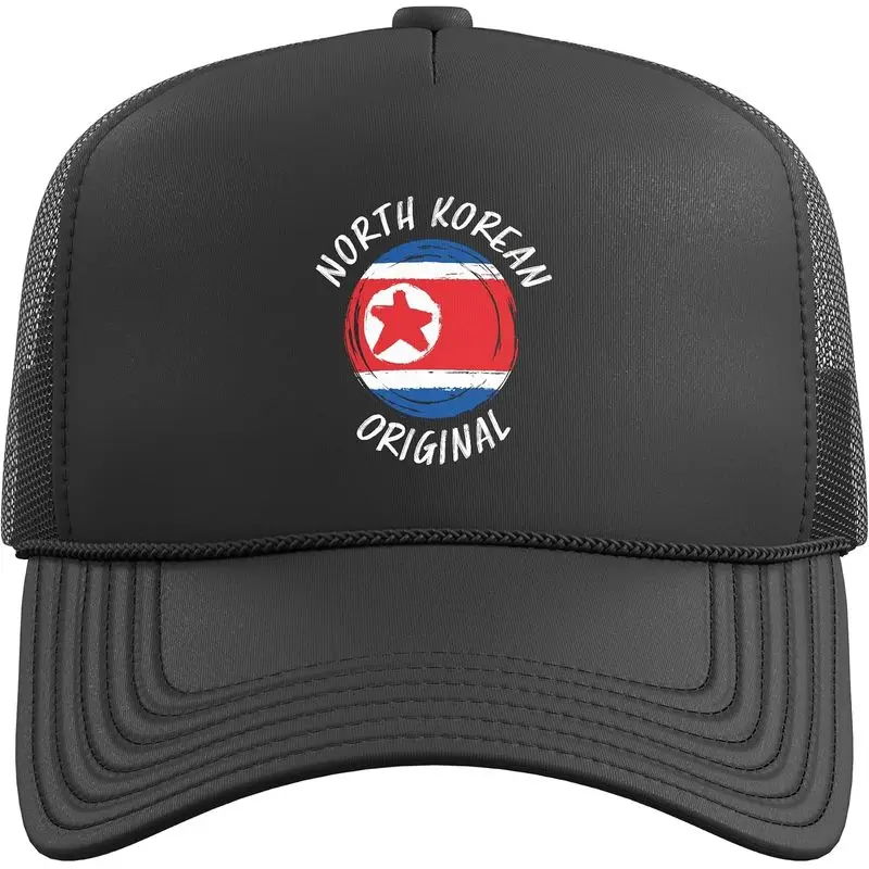 North Korean Original North Korea Flag Stuff | North Korean Trucker Hat with Adjustable Mesh Back