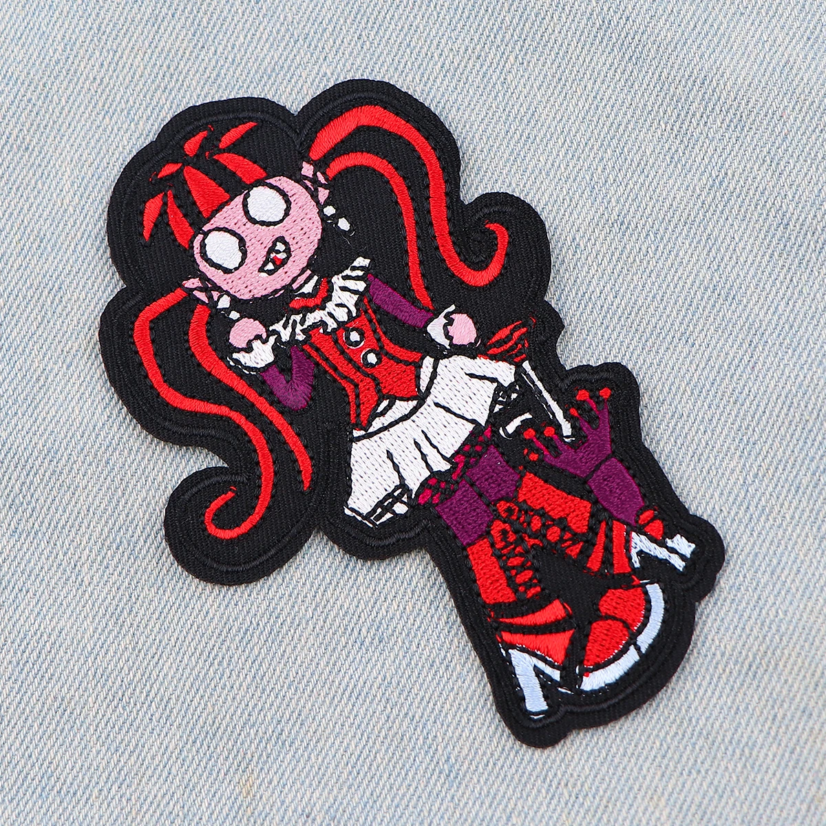 Humorous Anime Patch Embroidered Patches For Clothing Stickers Stripes Cartoon Patch Iron On Patches On Clothes Decorations