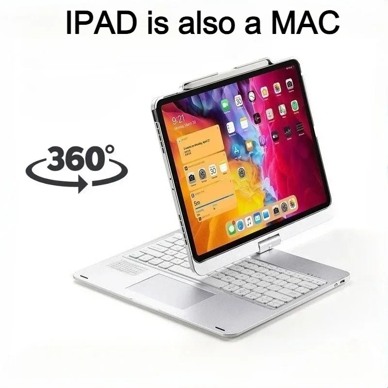 Magic Keyboard Case for IPad Air 13 M2 2024,For IPad Pro 12.9 2018 2020 2021 2022 IPad Pro 13 M4 2024 Funda Cover Keyboard