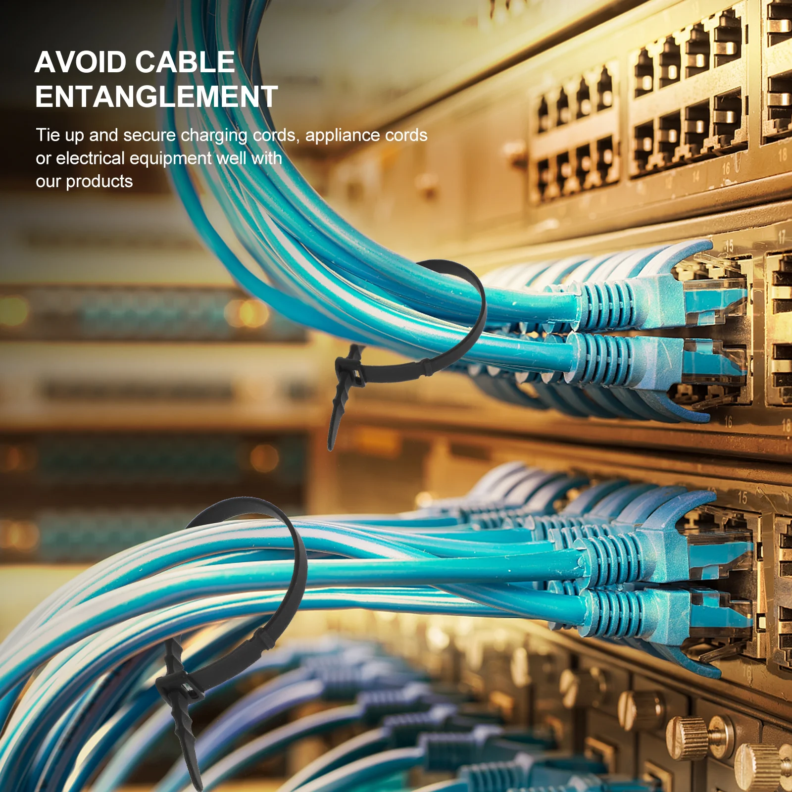 

40Pcs Reusable Cable Ties Silicone Cord Organizer Strong Secure Hold for USB Charging Audio Cables At Home Office School