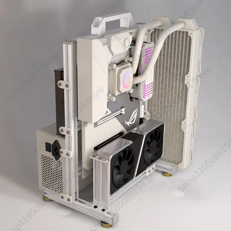 Open Chassis Matx Computer Chassis Rack Aluminum Alloy ATX Creative Personality ITX Desktop Water Cooled Chassis