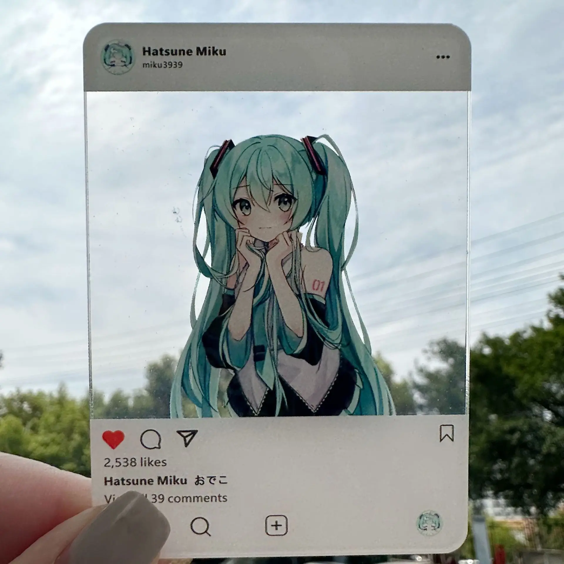 Multiple styles Anime Hatsune Miku Q Version kawaii Acrylic transparent card Model Desk Decor doll Toy Collect Gifts