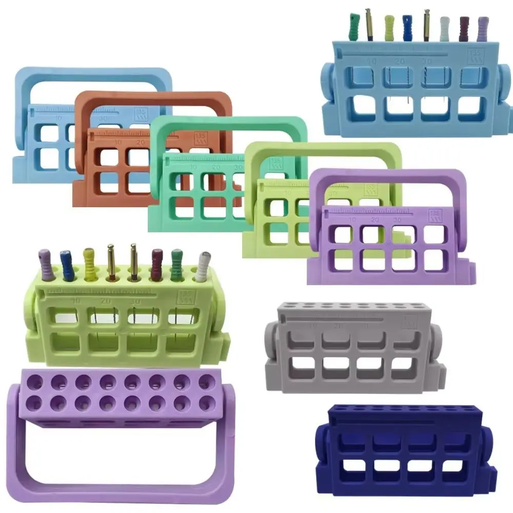 16 Holes Root Canal File Holder Autoclavable Plastic Construction Autoclave Endo Box Compact Size Sterilizer Compatible