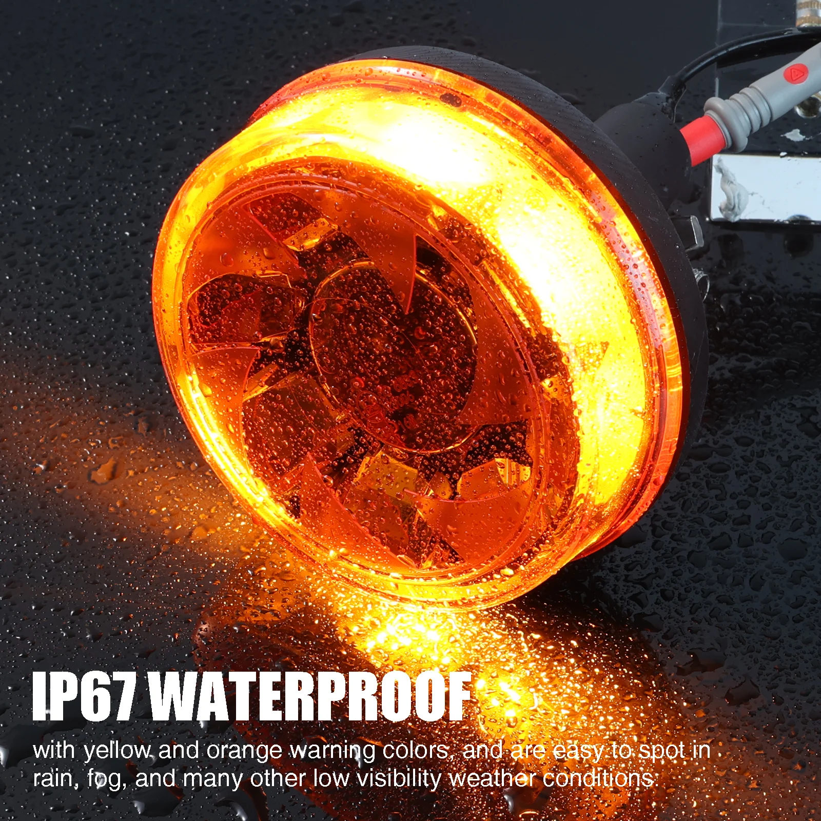 12/24V Car Emergency Strobe Light Set Vehicles Amber Warning Beacon Rotating Light Lamp Flashing Police Multipurpose LED Tractor